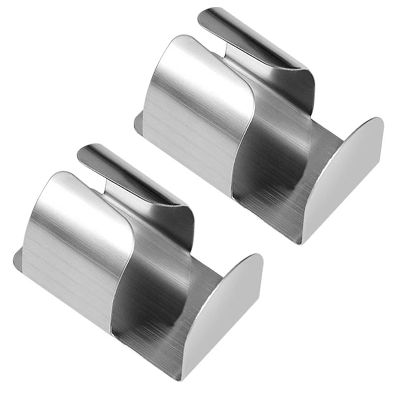 

2 Pcs Stainless Steel Electric Toothbrush Stand Storage Rack Nail Free Bathroom Accessory Toothbrush Shelf Household