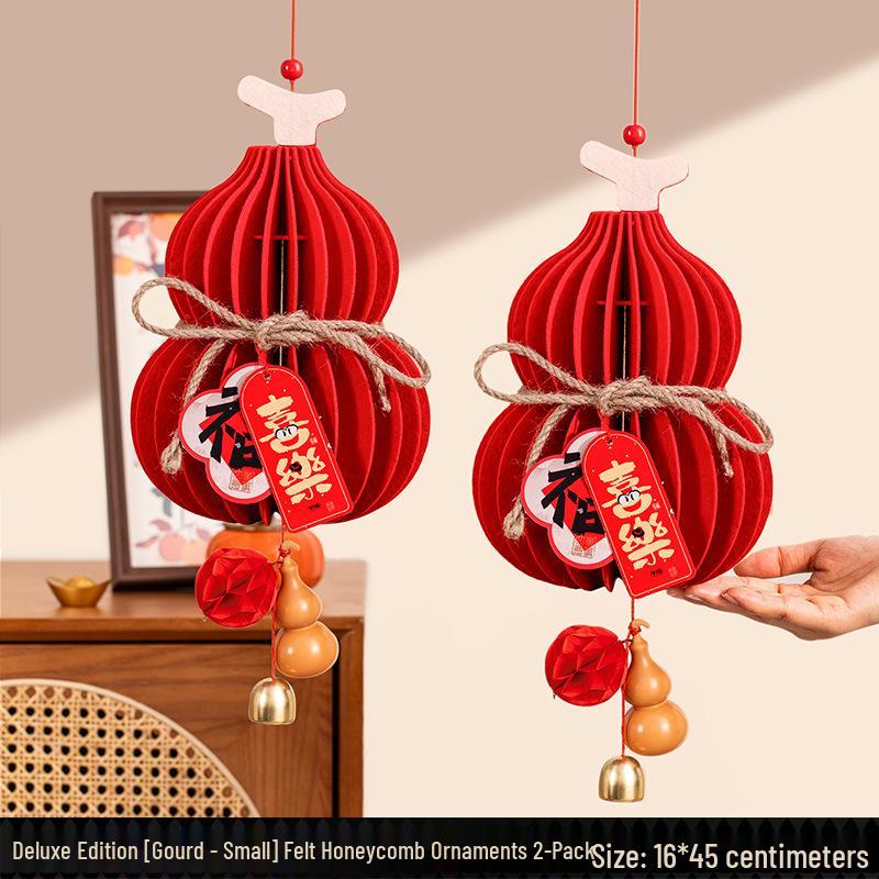 2026 Year of the Horse New Year Pendant Gourd Lantern Ornament for Festive Atmosphere