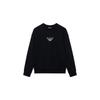 FW23 Logo Pattern Solid Color Crew Neck Long Sleeve Sweatshirt Men Sweatshirt Black 3L1MFY1-JRIZ-0999