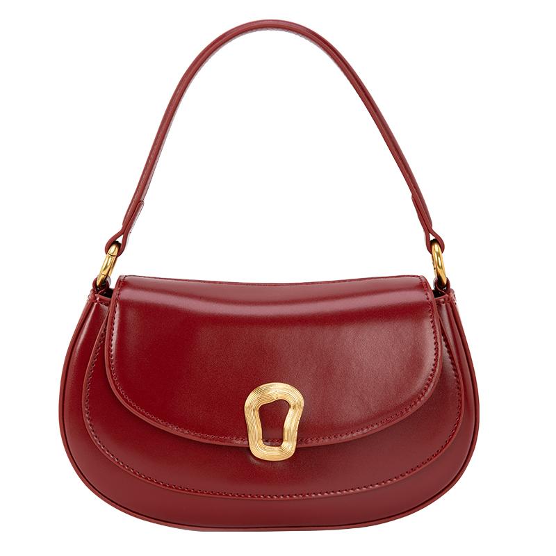 

VENOF 2026 Underarm Bags for Women Versatile Cowhide Leather Handbag Autumn Winter Ladies Crossbody Chill Designer Shoulder Bag ONE SIZE красный