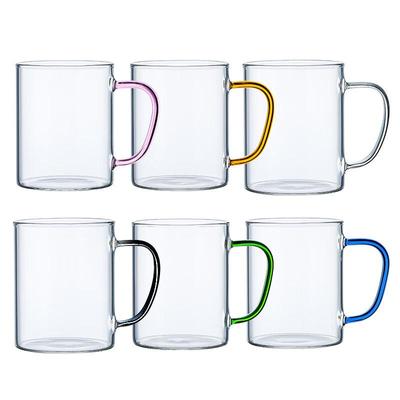 Cană din sticlă borosilicată cu mâner