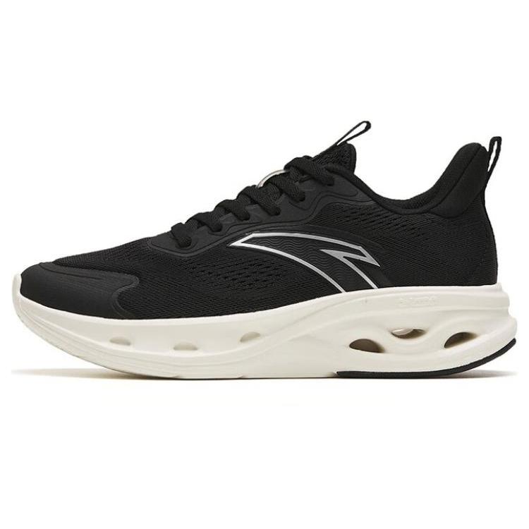 New Anta Slip Resistant, Abrasion Resistant, Lightweight Low Top Running Shoes Women's Black White 122315575-7