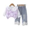 Kids Casual Long-Sleeve Set, Comfortable Daily Wear Outfits