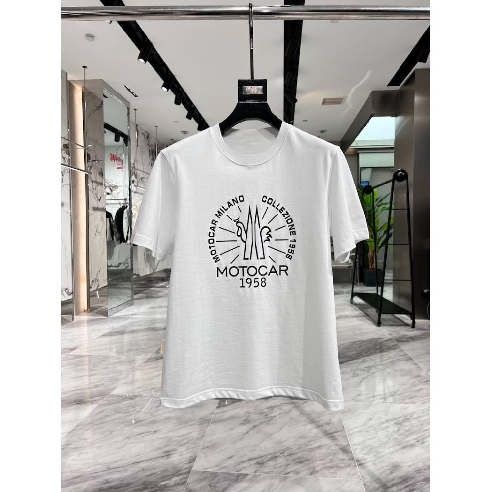 Men Motorcycle Tee Fashion Summer Cotton Round Neck Top Korean Trendy Brand Marithe Short-sleeved Jennie's Same T-shirt