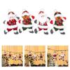 4 Pcs Christmas Hanging Holiday Ornaments Bear Santa Pendant Party Supplies for Holiday Wedding Party Decoration