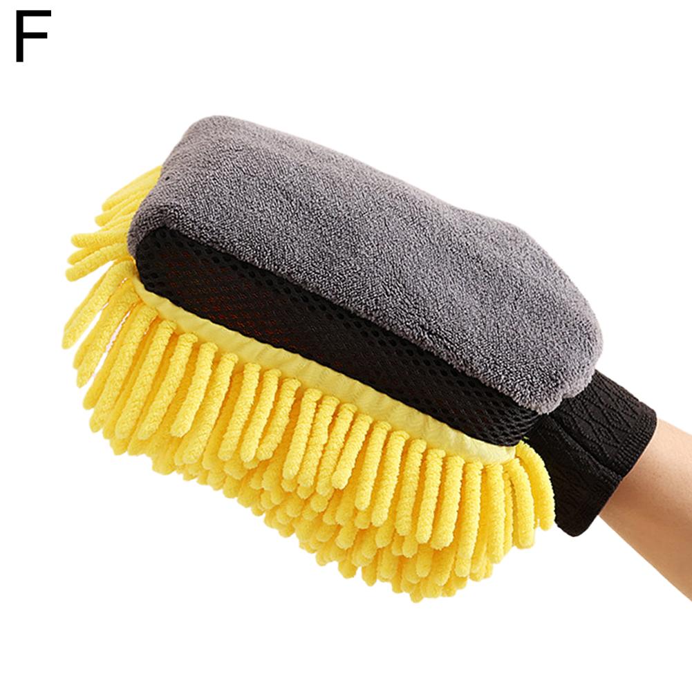 Large Microfiber Car Wash Mitt Waterproof Chenille Gloves Thick Car Cleaning Mitt Wax Detailing Auto Care Double-faced Glove