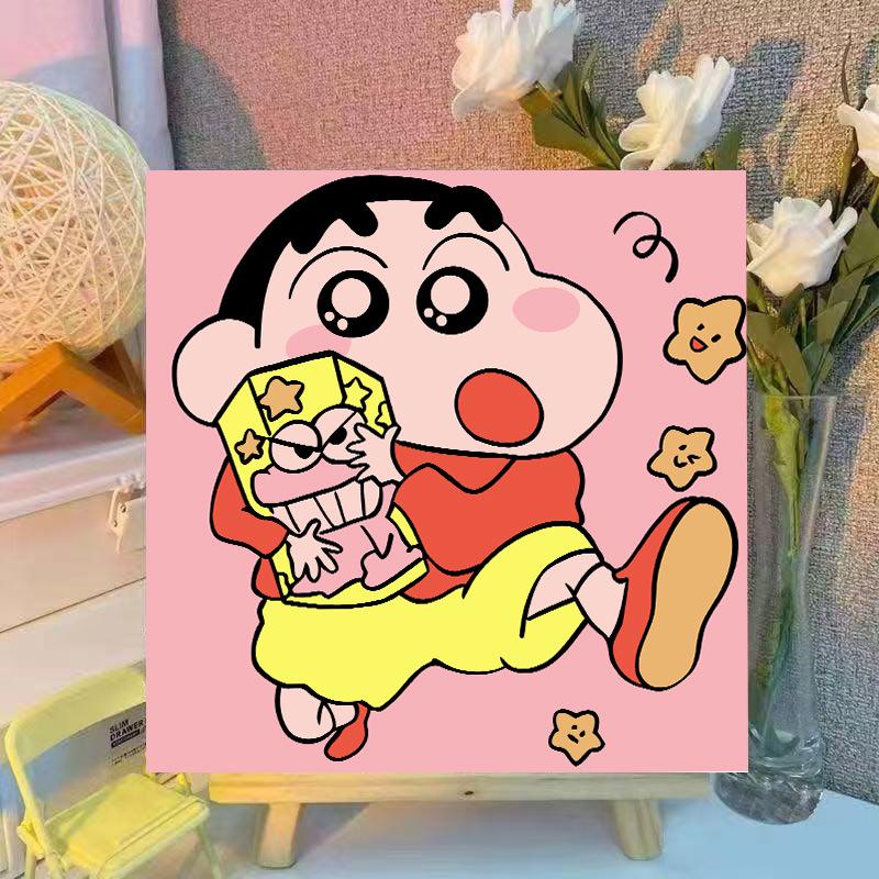 Crayon Shin-chan DIY Acrylic Colorful Kids' Healing Decorative Painting Set