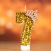 1pc Golden Crown Number 0-9 Cake Decor Candles for Birthday Wedding Anniversary Party DIY Cake Decoration Supplies