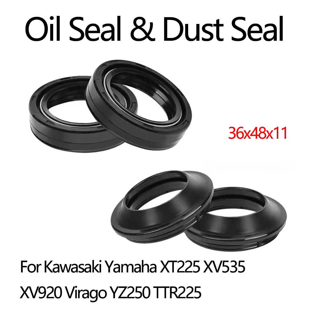 36x48x11 36 48 11 Oil Seal & Dust Cover Front Fork For Kawasaki Yamaha XT225 XV535 XV920 Virago YZ250 TTR225 TT225 XT 225 XV 535