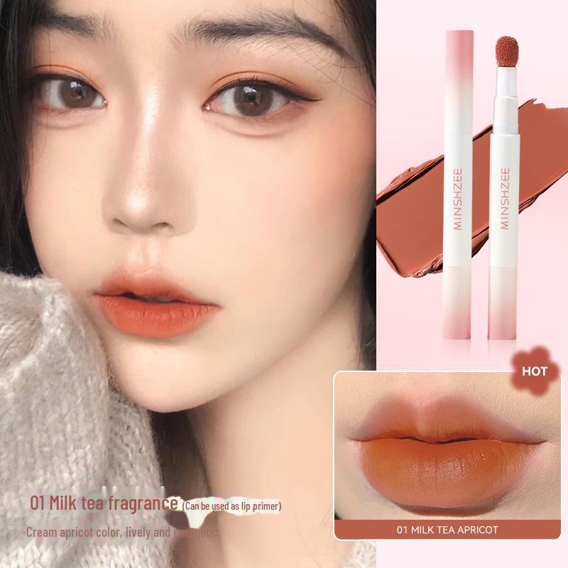 MINSHZEE Ming Xizhi Matte Air Cushion Lip Glaze Cream for Bare Face Whitening - Autumn/Winter Edition