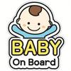 Car Stickers Cute Cartoon Baby On Board Sticker Sign Stickers Car Decorative Decal Car Accessories