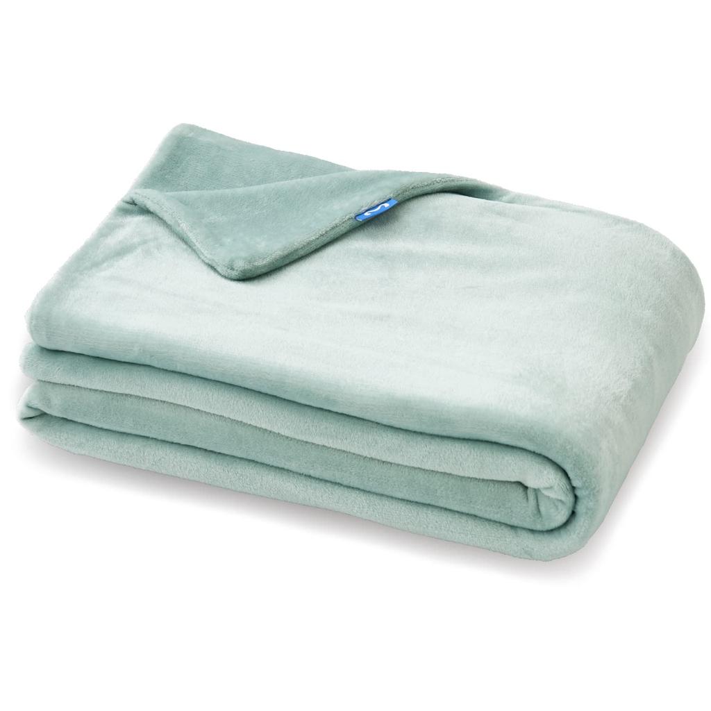 AQUA mofua Premium Microfiber Heatwarm Blanket (Duvet Cover), Warm +2°C (Single), Mint Green, Winter Blanket, Size 60170104