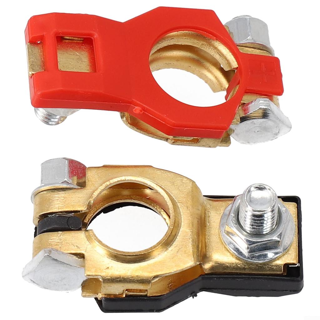 Top Grade Copper Battery Terminal Clip Connector Set for Vehicles (2Pcs)