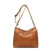 Large Capacity Shoulder Bag Women's Multi-Layer Lightweight Soft Leather Crossbody Bag