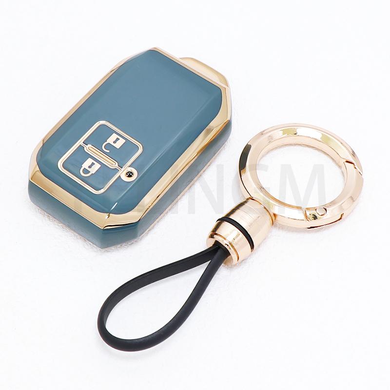 Modne 2-przyciskowe etui z TPU na kluczyk samochodowy z pilotem, osłona, skorupa, brelok dla Suzuki Ertiga Swift Wagon R, chroniony uchwyt, akcesoria bezkluczykowe