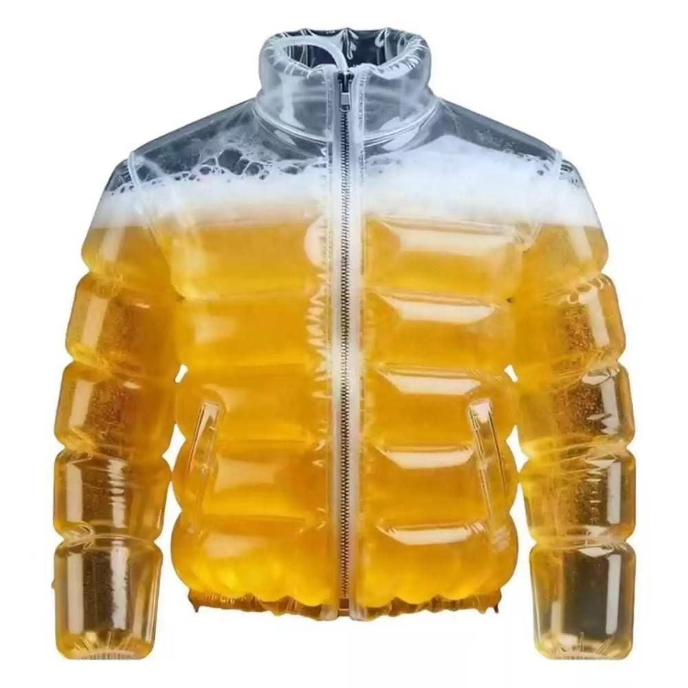 Lustiger auslaufsicherer transparenter Bier-Jacke Tragbare mit Bier gefüllte Jacke Tragbare Bier-Trinkjacke Karnevals