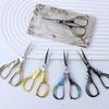 Portable Stainless Steel Scissors for Crafts, Thread Ends & Tea Ceremonies - Sharp Tip, Retro Design