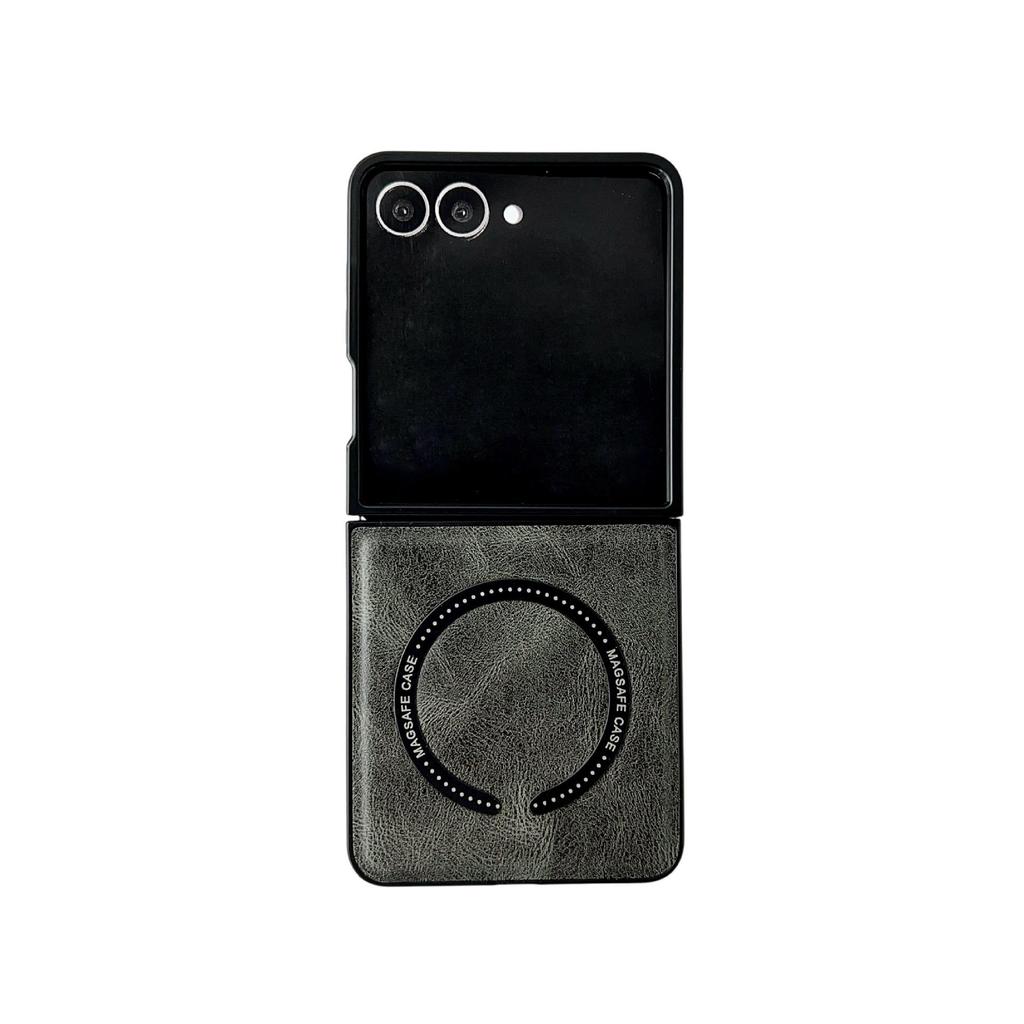 Samsung Z Flip7 Retro Crazy Horse Magnetic Anti-Fall Case for Flip6/5