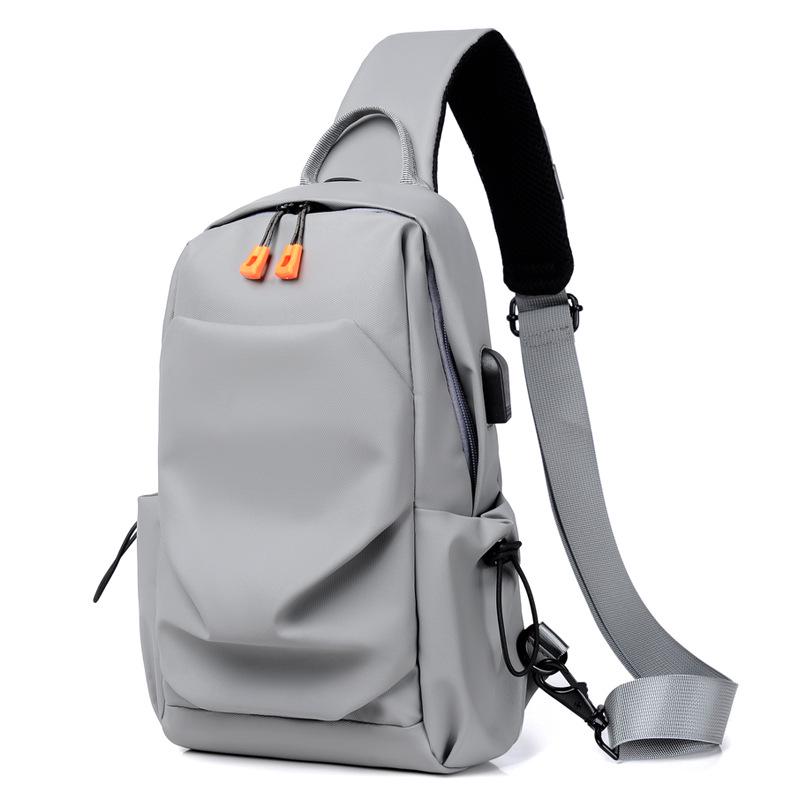 

Мужская многофункциональная сумка на грудь и плечо в корейском стиле серый