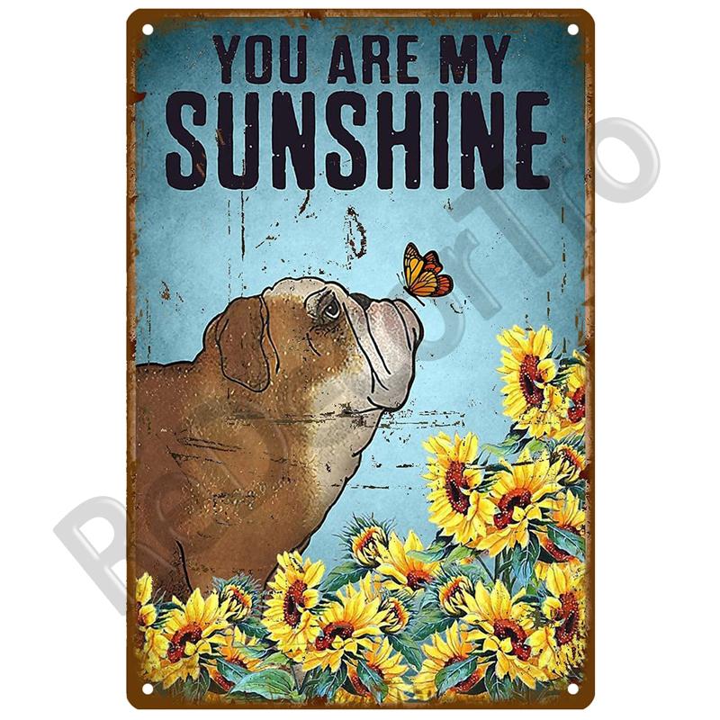 Retro Black Cat Metal Vintage Poster Funny Dog Wall Art Pet Sign Cafe Mural Plaque Metal Sign Tin Sign Plate Bathroom Home Decor