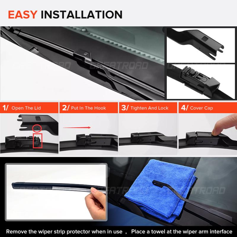 OEM Fit / Quiet Wipe / All-Season  Wiper Blades For Mazda CX-5 KF 2017-2025 2018 2019 2020 2025 2025  Windshield Wipers 24"+18"