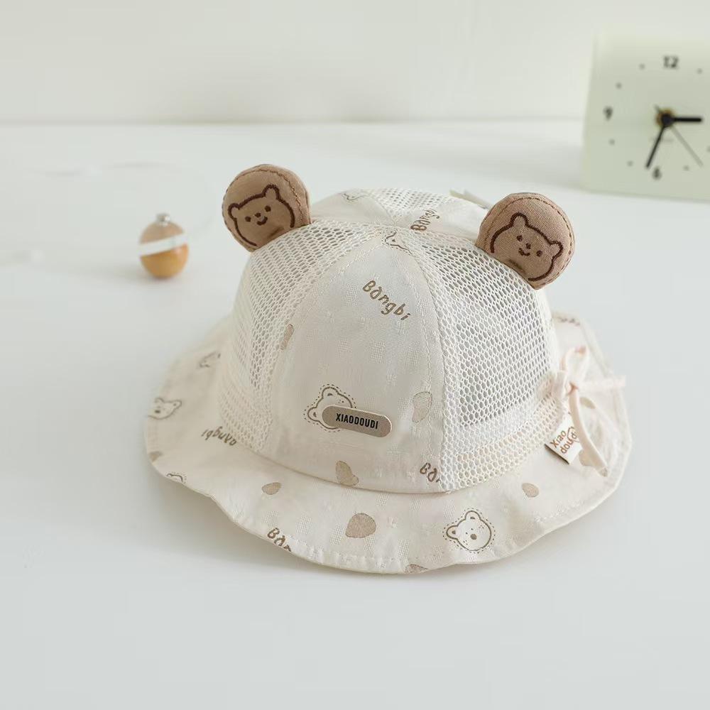 Baby Hat Spring and Autumn Thin Baby Boy Cartoon Sun Hat Baby Daughter Summer Sun Protection Hat Adjustable Fisherman Hat
