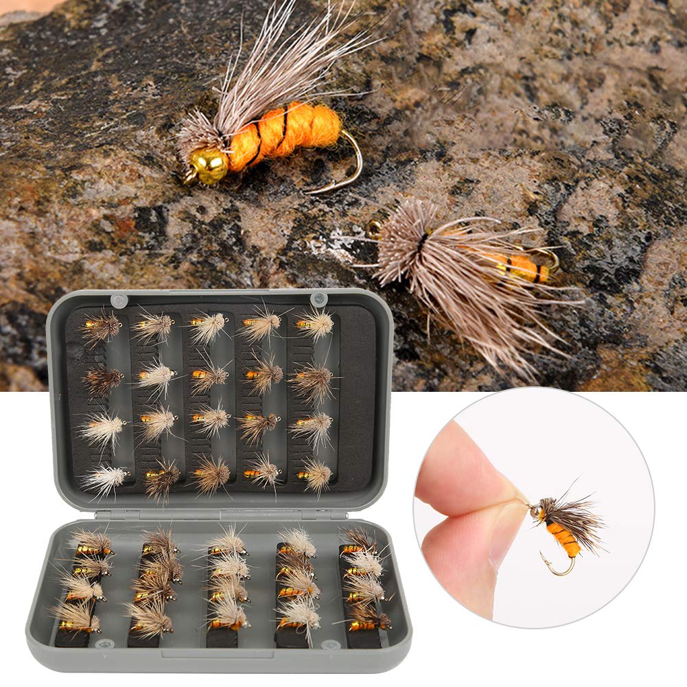 Set of 40 Tenkara Fly Sets, Dry Flies, for Tenkara Fishing, River Fishing, Stream Fishing, and Trout Fishing