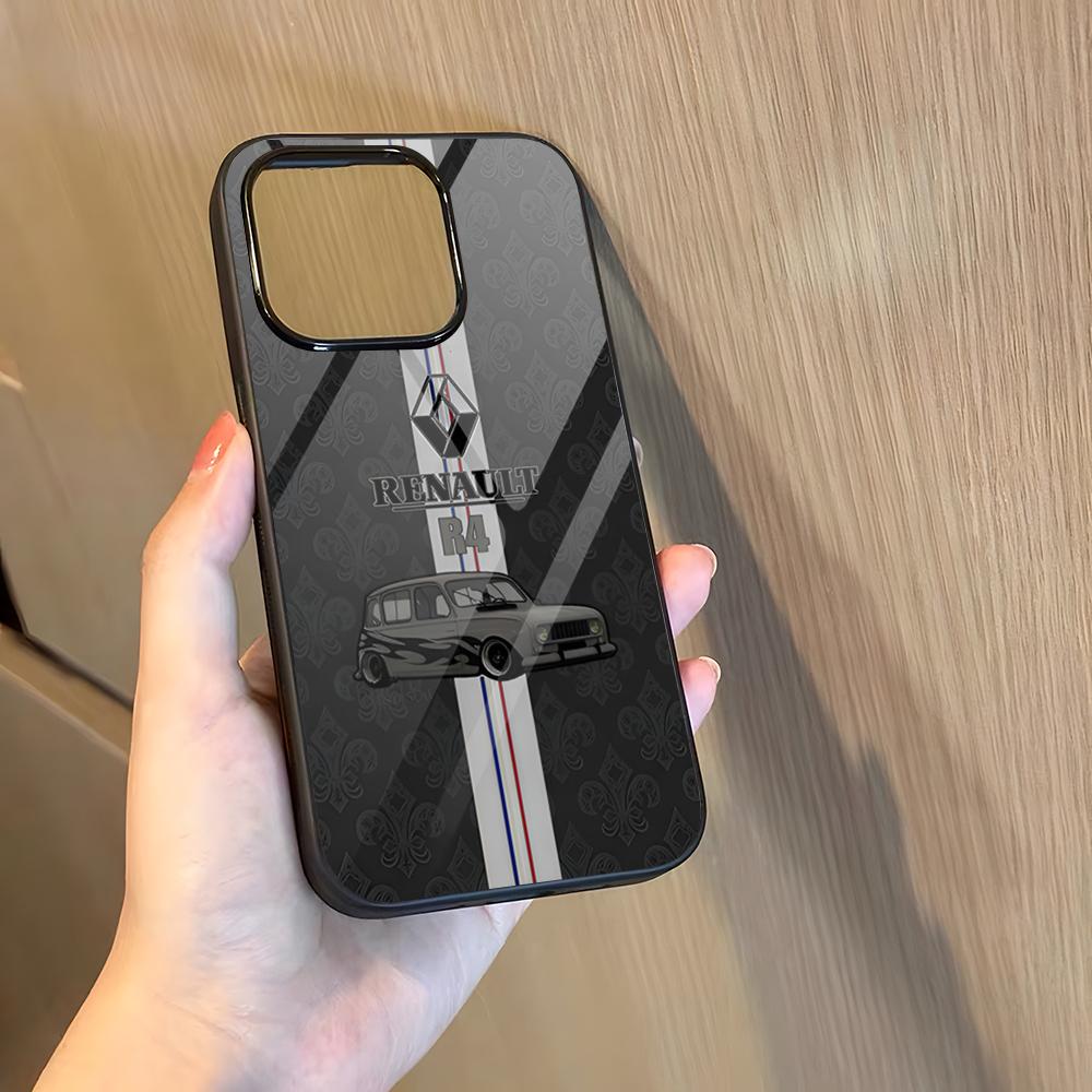 R-Renaults Logotyp Fransk Bil Telefonfodral För 17 Pro Max Iphone 16 Plus 15 Pro Max 14 12 11 13 Mini X Xs XR PC+TPU Fodral