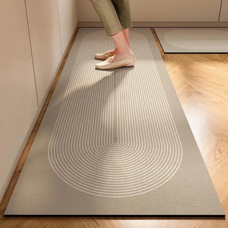 New 1 Pc Japanese Style Soft Kitchen Diatomite Mud Floor Mat, Super Anti Slip, Super Absorbent, Easy To Handle Carpet