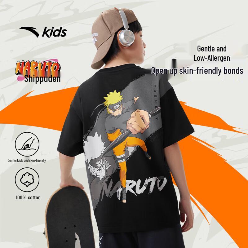 ANTA Kids Naruto Collaboration Cotton Short Sleeve T-Shirt