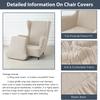Jacquard Wing Chair Cover Dust-Proof Armchair Covers Non-Slip Sofa Slipcovers With Seat Cushion Cover For Living Room Bedroom