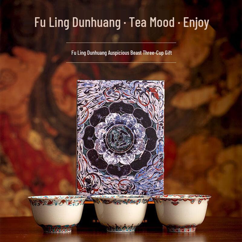 Dunhuang Fuling Ceramic Tea Cup Set