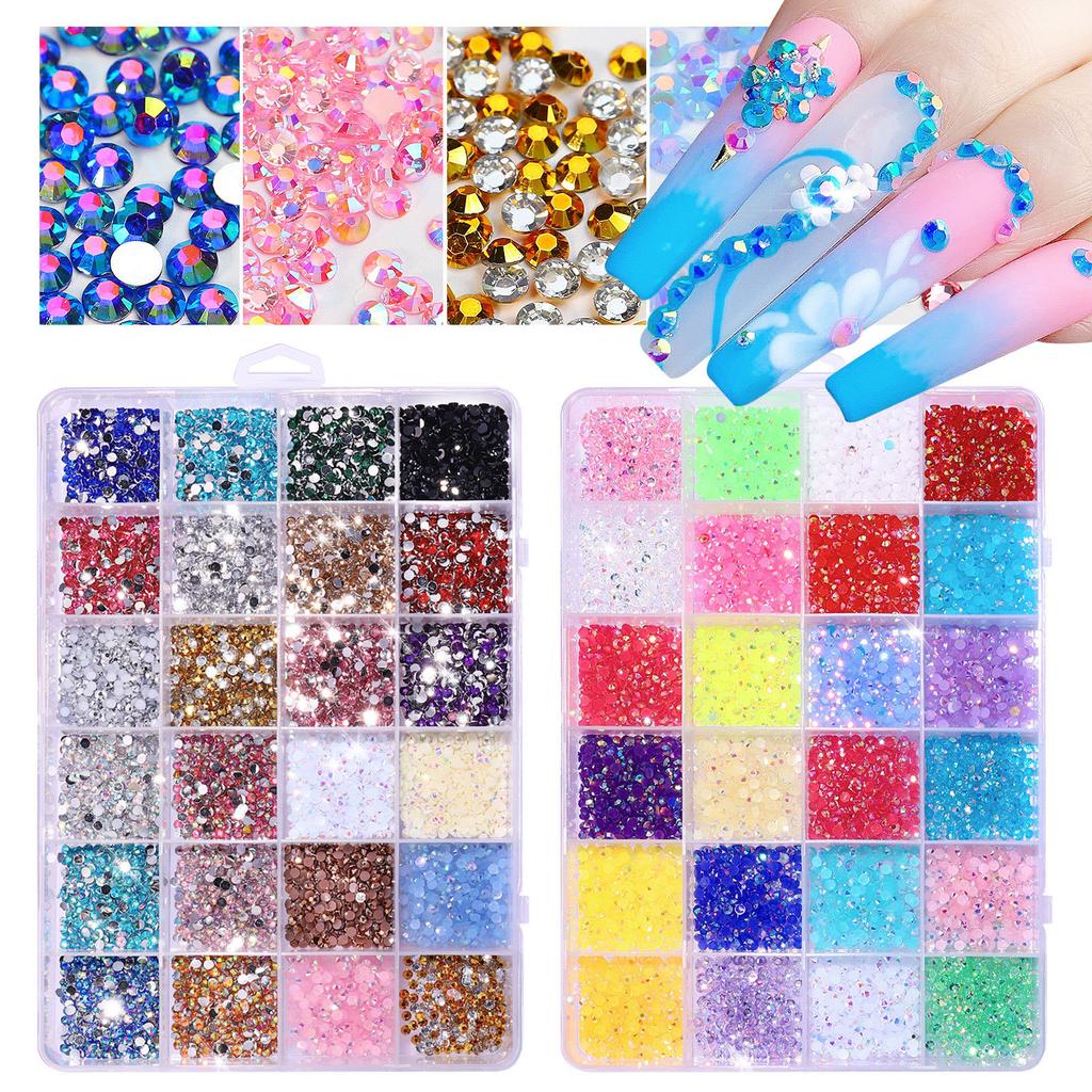 Mixed Color Nail Rhinestones Gems Nail Art Stone Diamante Fashion Glitter Jewels