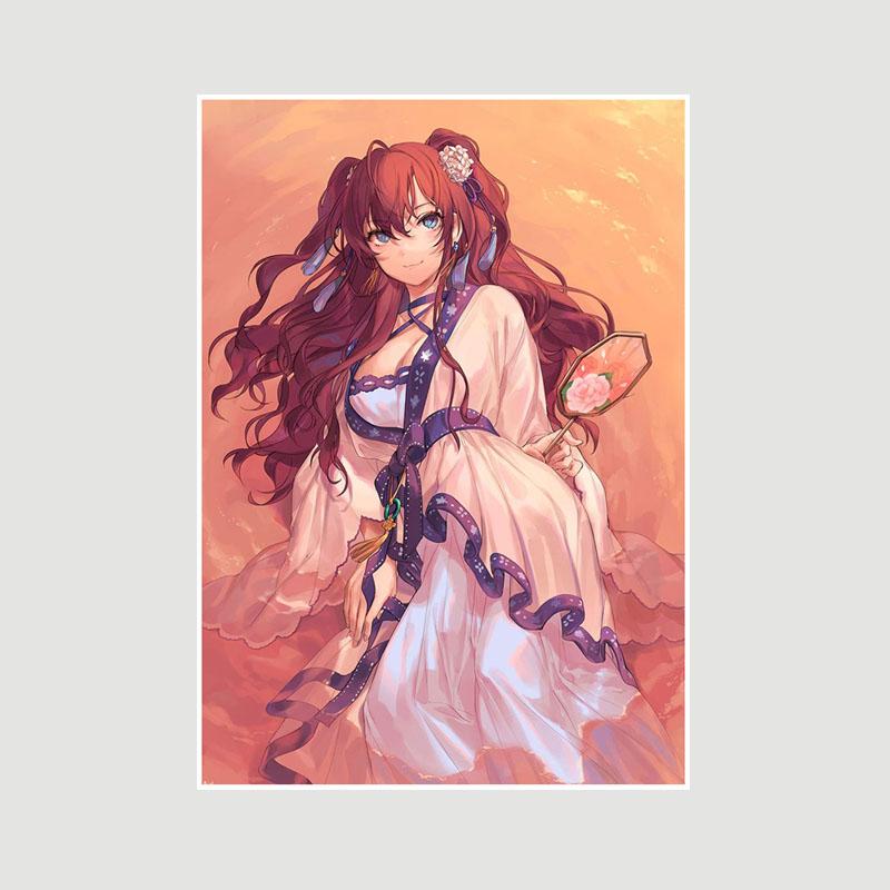 Home Decor Painting Sweet Little Loli Anime Girl Poster Cute Lolita Manga Figure White Paper Posters and Prints Bar Bedroom Decoration Mural