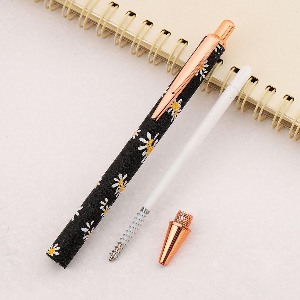 5 Pieces Cute Black Press Ballpoint Pen