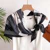 Fashion Printing 90 Imitation Silk Large Square Scarf Shawl Commuting Versatile Herringbone Temperament Scarf Headscarf Female New