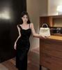 Floral Patchwork Mesh Sling Maxi Dress - Sexy Slimming Bodycon Skirt for Women