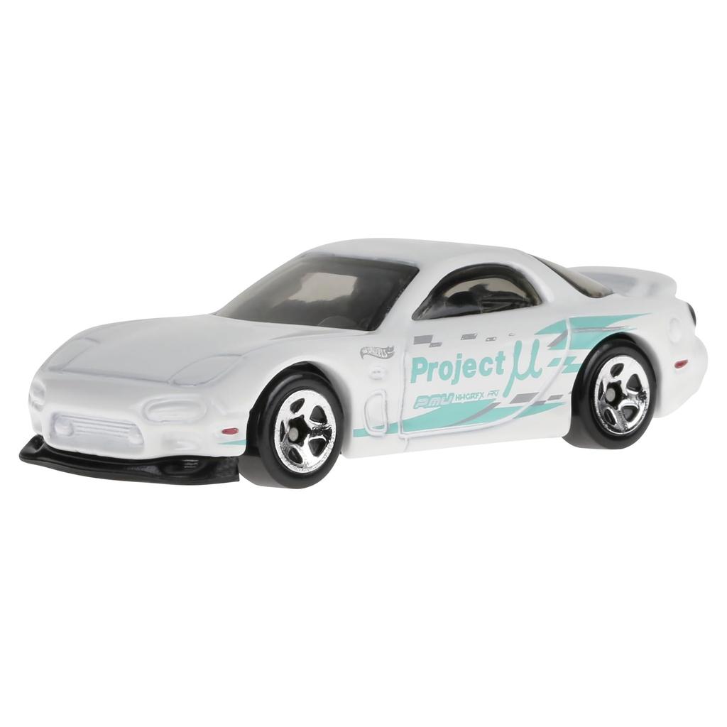 Hot Wheels Basic Car '95 Mazda RX-7 Vehicle Toy, White, HXR10, Ages 3 and Up