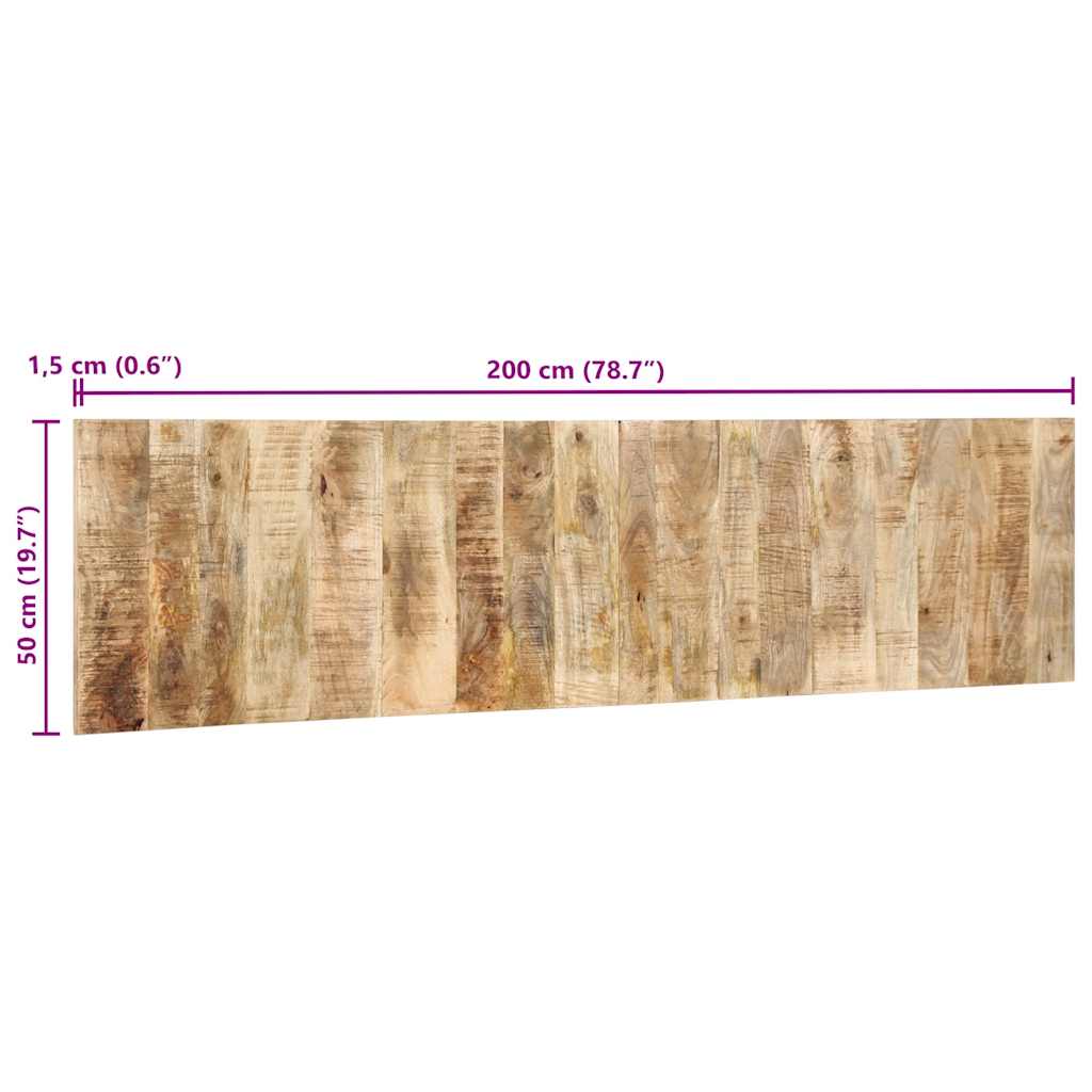 Headboard 200 cm Solid Mango Wood