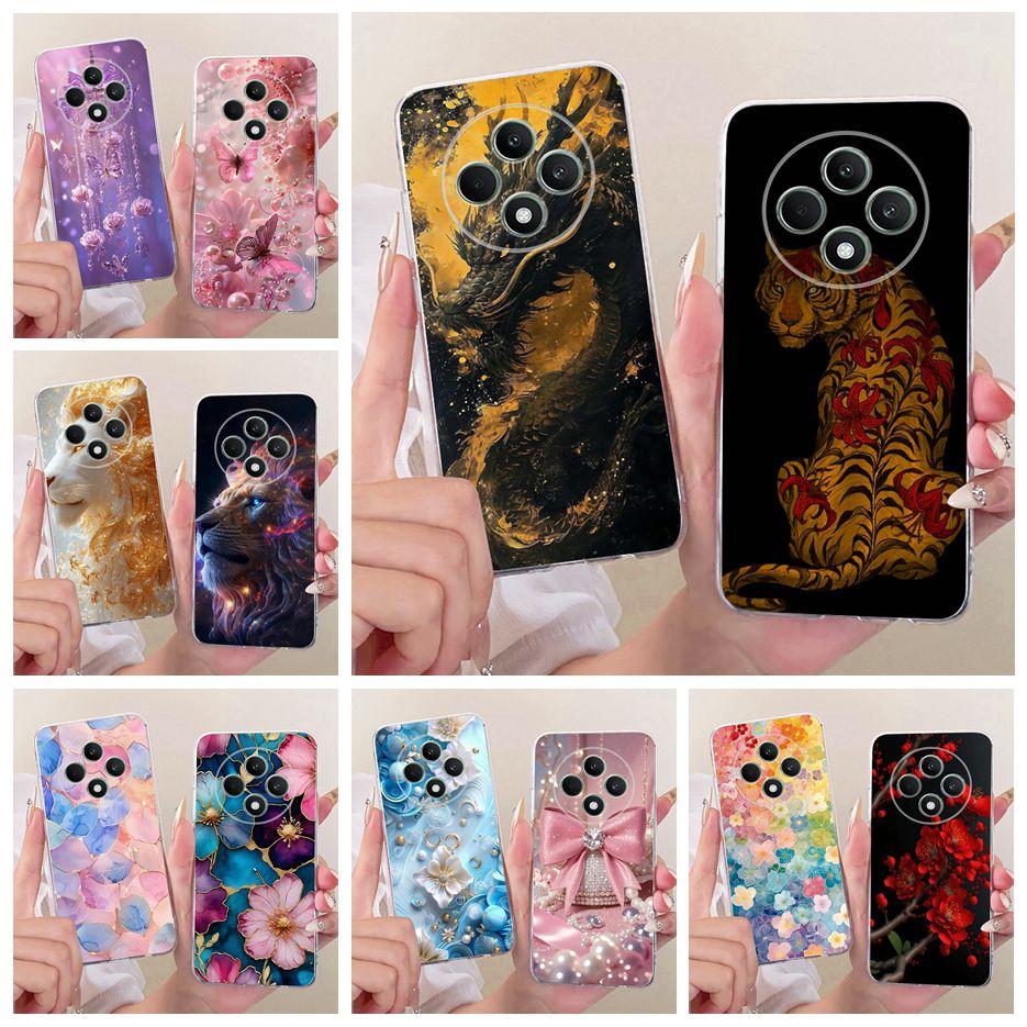 For Oppo Reno 12F 5G Case Reno12 FS Cool Dragon Tiger Painted Cover Soft Silicone Phone Case For Oppo Reno12 F 4G Reno12F Fundas