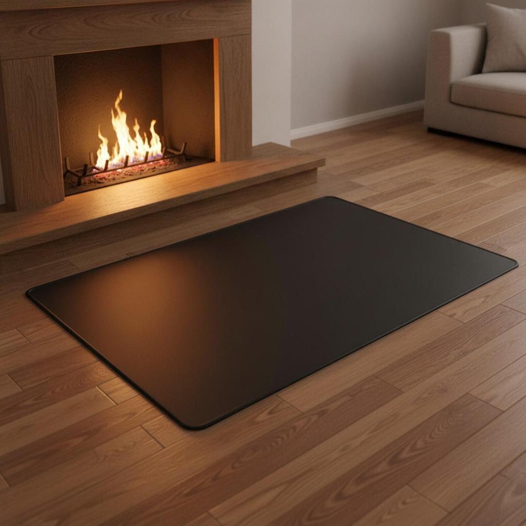 Silicone-Coated Fiberglass Fire Mat Wipe-Clean for Backyard Cooking