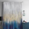 Niebieskie abstrakcyjne kolory Sheer zasłony do salonu sypialnia Home Decor kuchnia tiul do okien woal zasłony