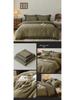 2026 Spring/Summer Men's Pure Cotton Striped 4-Piece Bedding Set: Washed Cotton Bed Sheet & Duvet Cover.