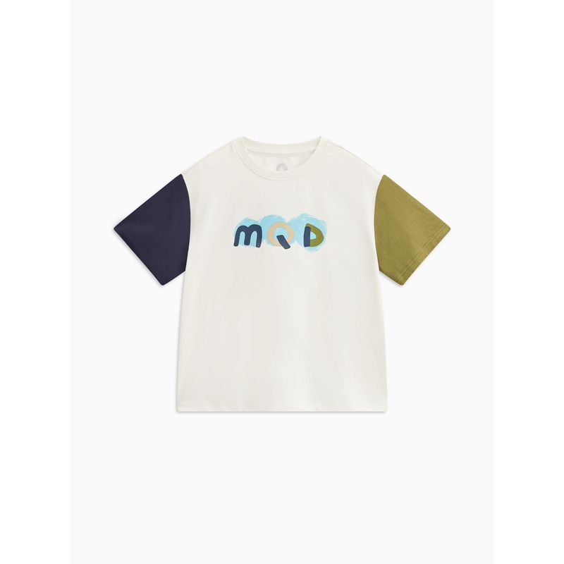 and Quick-Drying] Mqd Children's Clothing Boys' Short-Sleeved Contrasting Color T-Shirt Summer New Style Kidsren's Watermark T-Shirt