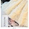 Korean Ballet-Inspired High-Waisted Ruffled Mesh A-Line Layered Skirt for Women, Autumn 2025