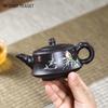 200ml Chinese Yixing Purple Clay Teapot Tradition Handmade Bamboo Joint Shape Zisha Tea Pot Beauty Tea Infuser Kettle Teaware