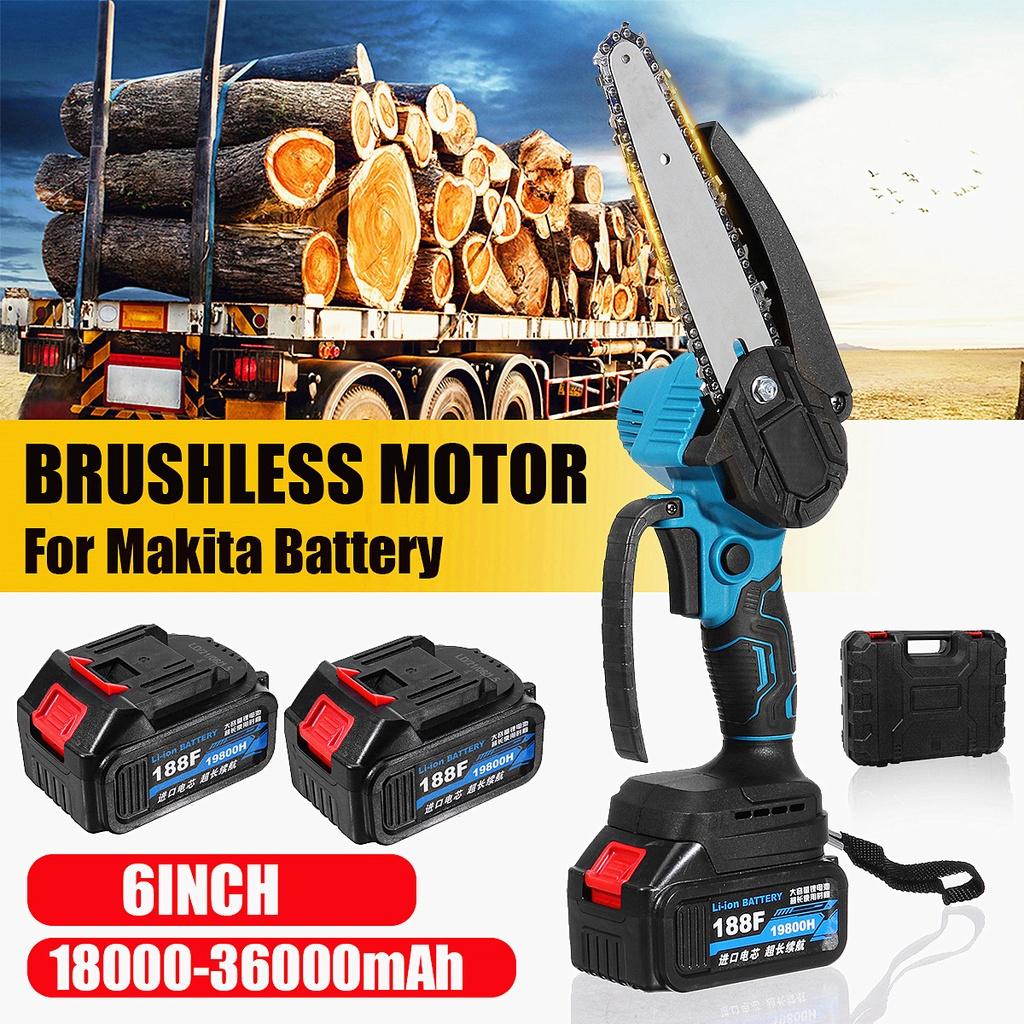 6 Inch Brushless Garden Tool with 19800H Battery Mini Electric Chain Saw Cordless Woodworking Pruning Chainsaw
