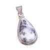 Natural Dendrite Opal Gemstone 925 Solid Sterling Silver Gift Pendant 1.5" i5n25