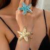 Exquisite1 Piece, Summer Natural Marine Elements Metal Texture Design Sense Starfish Women Bracelet Bracelet