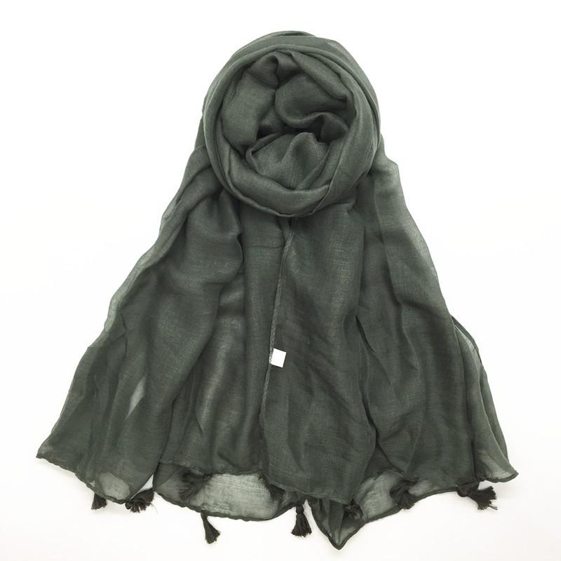 Solid Voile Women Scarf New Summer Girls Tassels Sunscreen Thin Scarves Soft Shawl Foulard Viscose Spring Lady Wrap Shawls